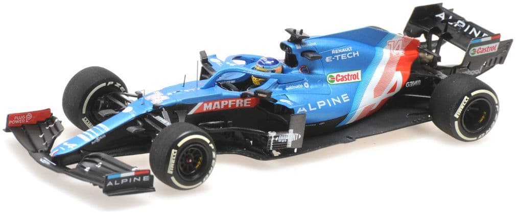 Minichamps 417 212114 Alpine F1 Team A521 Fernando Alonso, Qatar Gp 2021 1:43 Scale *PRE ORDER £76.49*