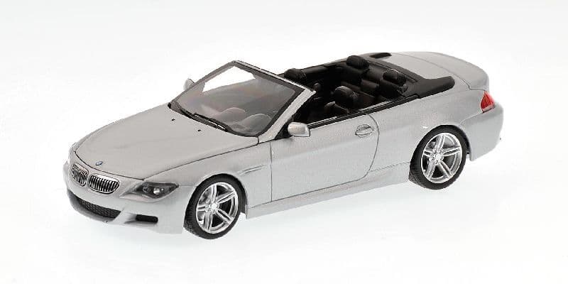 Minichamps 431 026031, Bmw 6-Series Cabriolet 2006, Silver, LAST FEW.