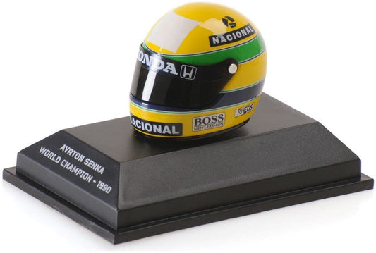 Minichamps 540 309027 Helmet, Ayrton Senna, World Champion 1990 1:8 Scale *PRE ORDER £31.44*