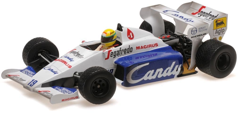 Minichamps 540 843819 Toleman Hart Tg184, Dirty Version 1984 A. Senna 2nd Monaco Gp 1:18 Scale *PRE ORDER £160.64*
