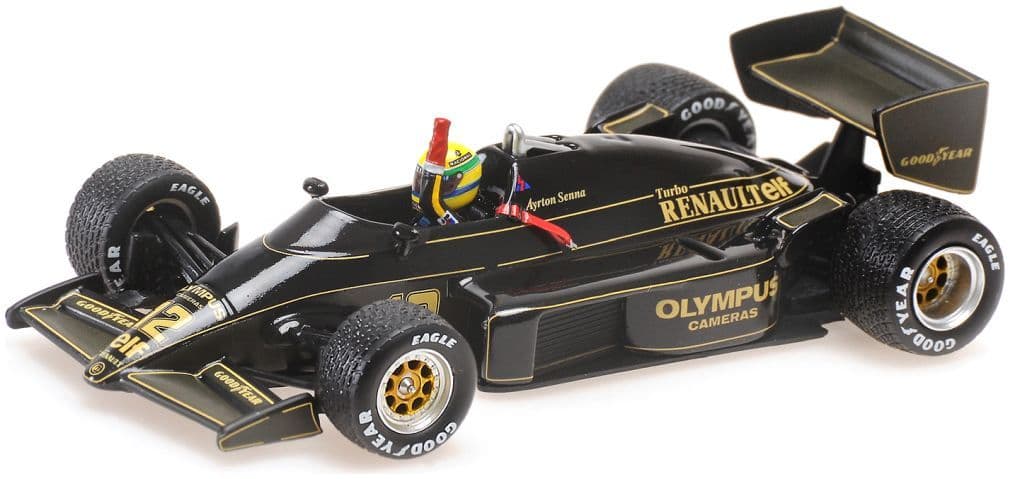 Minichamps 540 853312 Lotus Renault 97T, Dirty Version 1985 A. Senna Portugal Gp 1st Win 1:43 Scale *PRE ORDER £76.49*