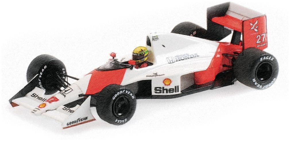 Minichamps 540 903327 Mclaren Honda Mp4/5B, Dirty Version 1990 A. Senna World Champion 1:43 Scale *PRE ORDER £76.49*
