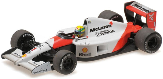 Minichamps 540 913301 Mclaren Honda Mp4/6, Dirty Version 1991 A. Senna World Champion 1:43 Scale *PRE ORDER £76.49*