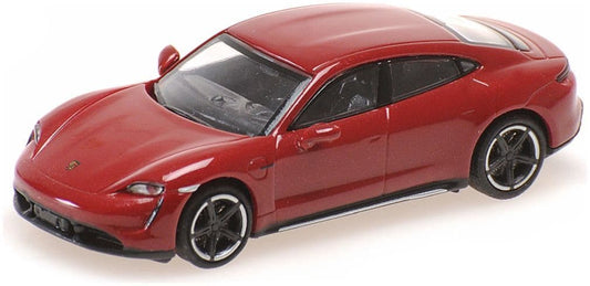 Minichamps 870 068404 Porsche Taycan Turbo S, 2019, Red 1:87 Scale *PRE ORDER £22.94*