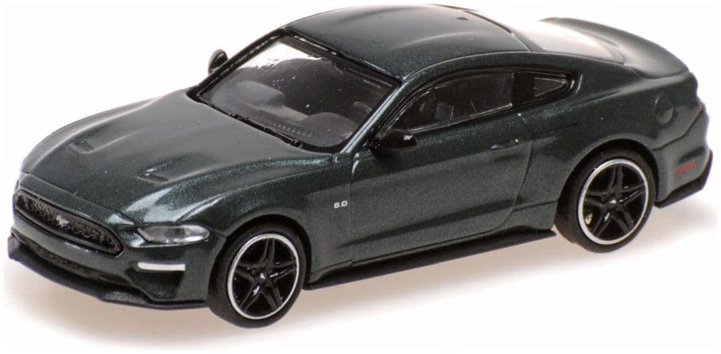 Minichamps 870 087025 Ford Mustang, 2018, Dark Green Metallic 1:87 Scale *PRE ORDER £22.94*
