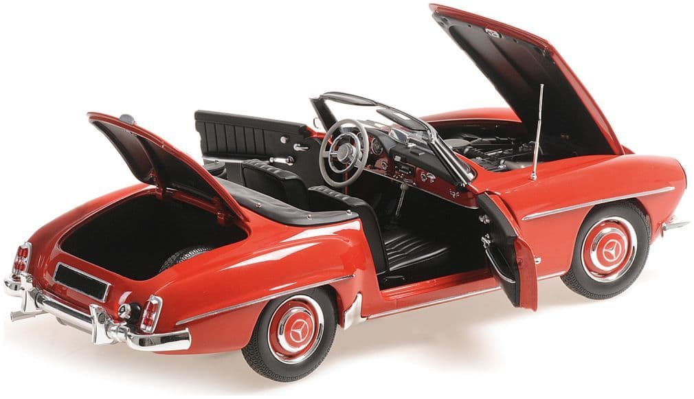 Minichamps 100 037032 Mercedes Benz 190 SL (W121) 1955 Red 1/18 Scale *PRE ORDER £ 208.33*