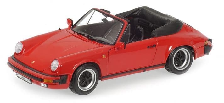 Minichamps 100 063030 Porsche 911 Carrera Cabriolet Red 1983 1/18 Scale *PRE ORDER £ 145.83*