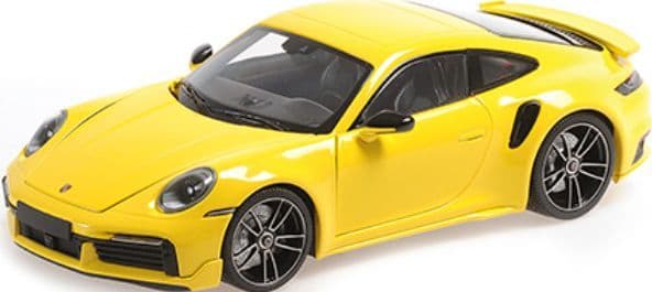 Minichamps 110 069070 Porsche 911 (992) Turbo S Coupe Sport Design 2021 Yellow (Opening Parts)