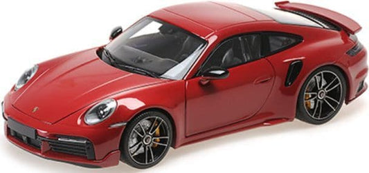 Minichamps 110 069071 Porsche 911 (992) Turbo S Coupe Sport Design 2021 Red (Opening Parts) 1/18