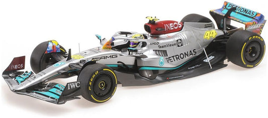 Minichamps 110 220544 Mercedes AMG Petronas F1 W13 E Performance Lewis Hamilton Miami GP 2022