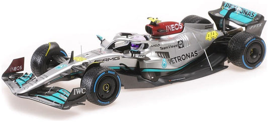 Minichamps 110 220744 Mercedes AMG Petronas F1 W13 E Performance Lewis Hamilton Monaco GP 2022
