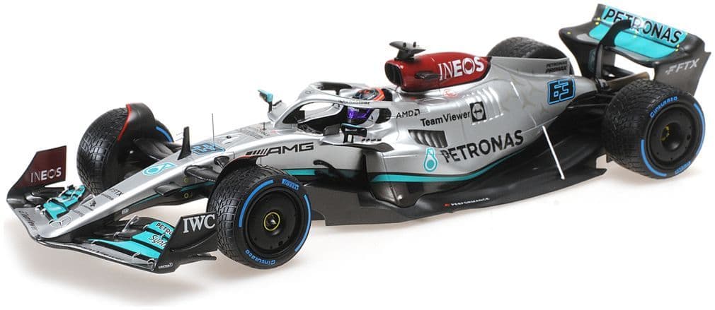 Minichamps 110 220763 Mercedes AMG Petronas F1 W13 E Performance George Russell Monaco GP 2022