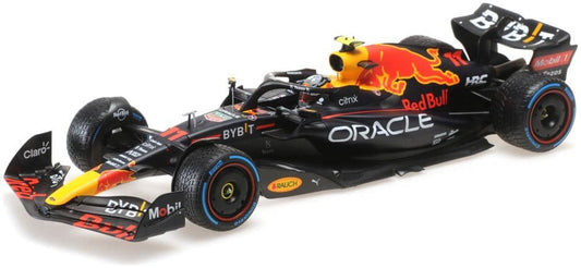 Minichamps 110 222711 Oracle Red Bull Racing RB18 Sergio Perez Monaco GP 2022 w/Rain Tyres 1/18