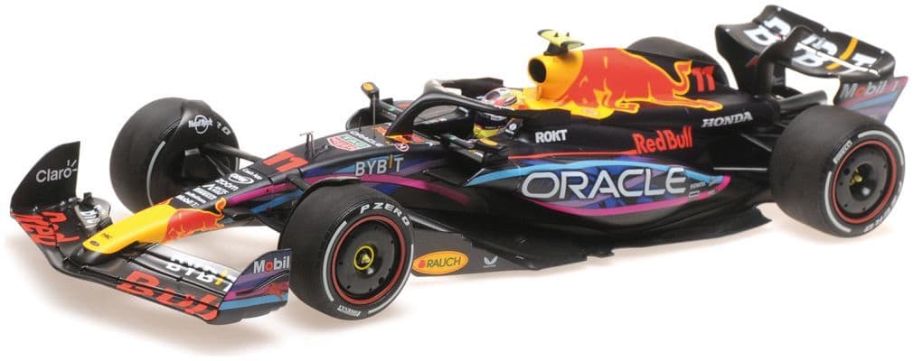 Minichamps 110 230511 Oracle Red Bull Racing RB19 Sergio Perez 2nd Miami GP 2023 1/18 Scale