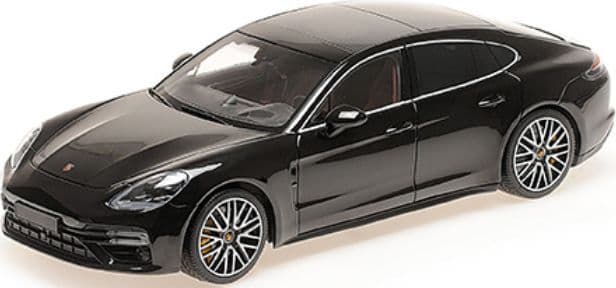 Minichamps 113 061076 Porsche Panamera Turbo S 2020 Black Metallic (Opening Parts) 1/18 Scale