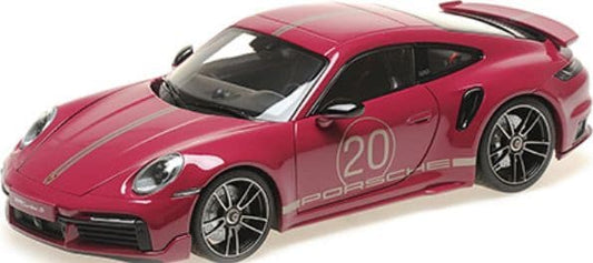 Minichamps 113 069075 Porsche 911 (992) Turbo S Coupe Sport Design 2021 Red (Opening Parts) 1/18