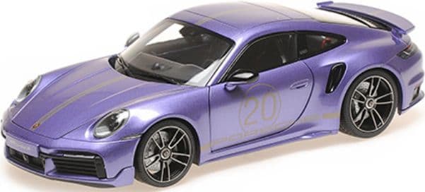 Minichamps 113 069076 Porsche 911 (992) Turbo S Coupe Sport Design 2021 Viola (Opening Parts)