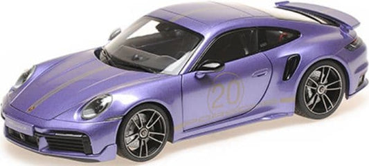Minichamps 113 069076 Porsche 911 (992) Turbo S Coupe Sport Design 2021 Viola (Opening Parts)