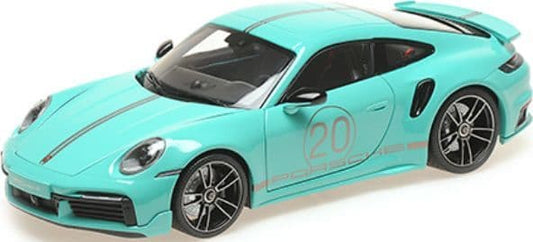 Minichamps 113 069077 Porsche 911 (992) Turbo S Coupe Sport Design 2021 Green (Opening Parts)