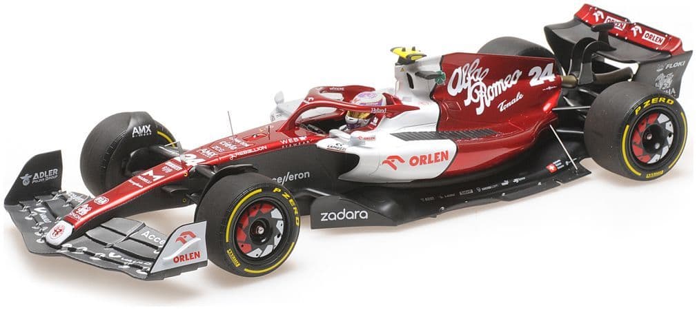 Minichamps 117 220124 Alfa Romeo F1 Team Orlen C42 Guanyu Zhou Bahrain GP 2022 1/18 Scale