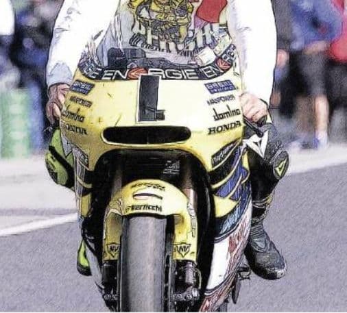 Minichamps 122 016166 Honda NSR 500 Team Nastro Azzurro V.Rossi World Champ GP500 01 'Dirty'