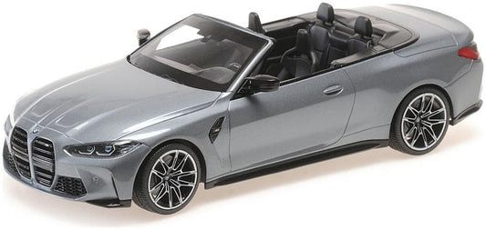 Minichamps 155 021034 BMW M4 Cabriolet 2020 Grey Metallic (Sealed Body) 1/18 Scale PRE ORDER