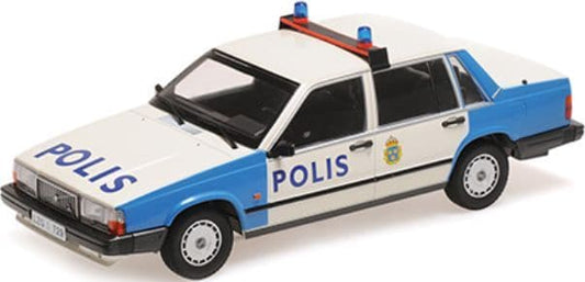 Minichamps 155 171791 Volvo 740 GL 1986 Polis Sweden (Sealed Body) 1/18 Scale PRE ORDER £ 141.66