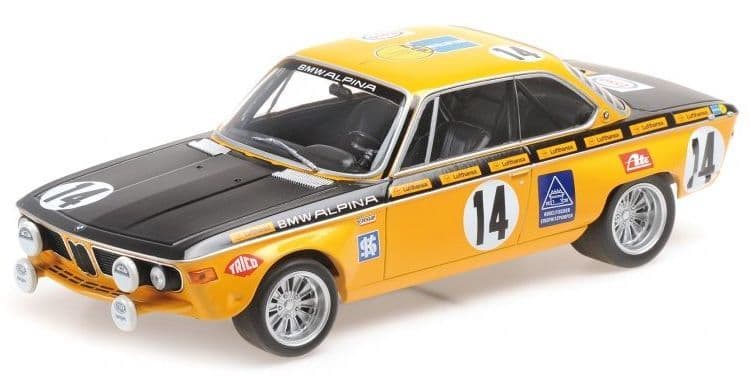 Minichamps 155 702714 BMW 2800 CS, BMW Alpina ? Huber/Kelleners Winners 24H Spa 1970