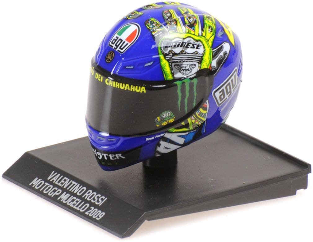 Minichamps 315 090076 Valentino Rossi Helmet Moto GP Mugello 2009 1/10 Scale *PRE ORDER £ 14.99*