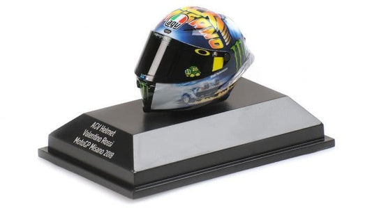 Minichamps 399 180096 AGV Helmet Valentino Rossi MotoGP Misano 2018 1/8 Scale PRE ORDER £ 33.33