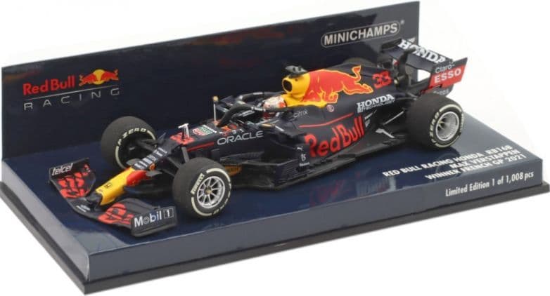 Minichamps 410 210833 Red Bull Racing RB16B M.Verstappen 1st French GP 2021 1/43 Scale