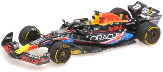 Minichamps 410 231901 Oracle Red Bull Racing RB19 Max Verstappen 1st Austin GP 2023 1/43 Scale