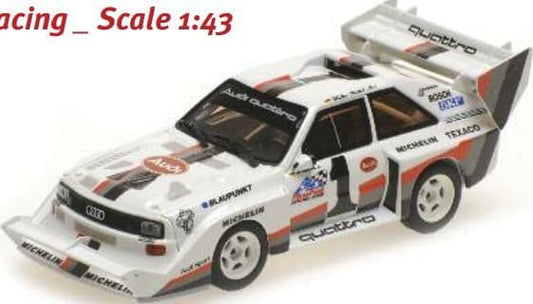 Minichamps 410 871201 Audi Sport Quattro S1 Walter Rohrl Winner Pikes Peak Hillclimb 1987 1/43