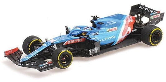 Minichamps 417 210114 Alpine F1 A521 F.Alonso Bahrain GP 2021 1/43 Scale