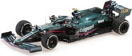 Minichamps 417 210605 Aston Martin Cognizant F1 Team AMR21 Sebastian Vettel Monaco GP 2021