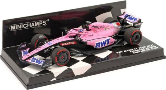 Minichamps 417 220114 BWT Alpine F1 Team A522 Fernando Alonso Bahrain GP 2022 1/43 Scale