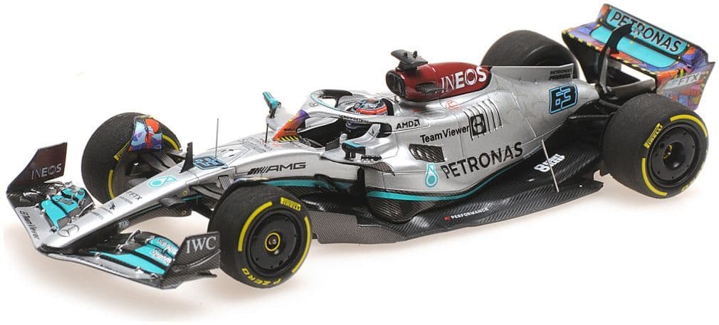 Minichamps 417 220563 Mercedes AMG Petronas George Russell F1 Team W13 E Performance Miami GP22