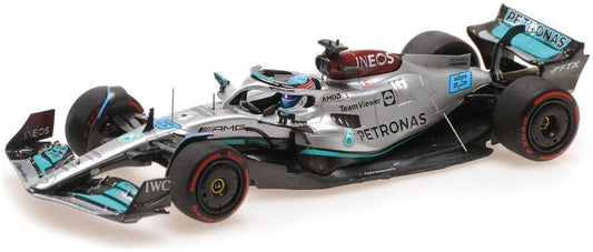 Minichamps 417 223163 Mercedes AMG Petronas F1 1st Pole Russell Pole Hungarian GP 2022 W13 E Per