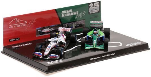 Minichamps 512 213247 Schumacher 2 Car Set M.Schumacher Belgian GP 1991/M. Schumacher Belgian GP