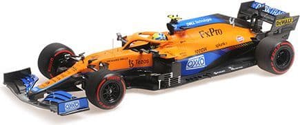 Minichamps 530 213404 McLaren F1 Team MCL35M Lando Norris Pole Position Russian GP 2021
