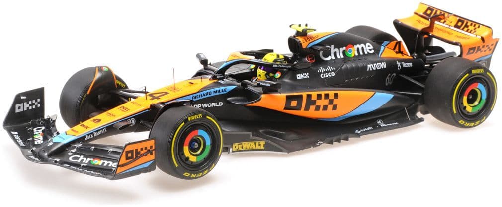 Minichamps 537 233004 McLaren F1 Team MCL60 Lando Norris 2nd Hungarian GP 2023 1/18 PRE ORDER