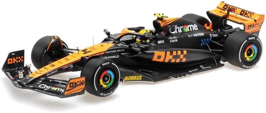 Minichamps 537 233504 McLaren F1 Team MCL60 L.Norris 2nd JAP 2023 1/18 Scale PRE ORDER £220.83