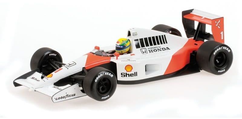 Minichamps 540 911828 McLaren Honda MP4/6 Ayrton Senna W/Jean Alesi Riding Mexico GP 1991 1/18