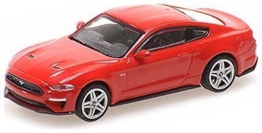 Minichamps 870 087020 Ford Mustang 2018, Red, 1/87 Scale