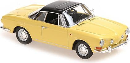 Minichamps 940 050220 VW Karmann Ghia 1600 1966 Yellow/Black 1/43 Scale