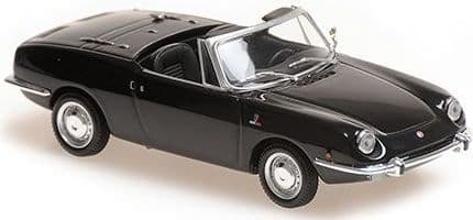 Minichamps 940 121231 Fiat 850 Sport Spider 1968 Black 1/43 Scale