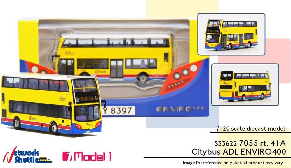 Model 1 33622S Enviro400 10.5m Citybus ADL (w/Citybus 40th Anniversary) 7055 rt. 41A Wah Fu - 1/120 *LAST FEW*