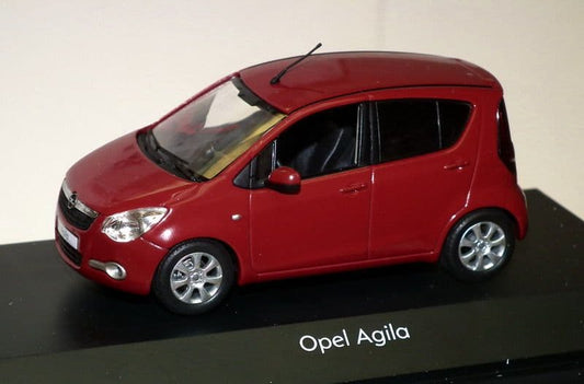 Schuco 1088095, 1:43 Scale Opel / Vauxhall Agila Mk2 2008, Red, Dealer Package