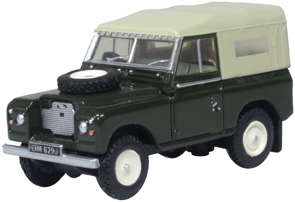 Oxford 76LR2AS005 Land Rover Series 2A SWB Canvas Bronze Green, OO Gauge