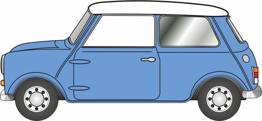 Oxford 43MIN024 Austin Cooper S Mini Island Blue/Snowberry White 1/43 Scale (O) *PRE ORDER £15.95*